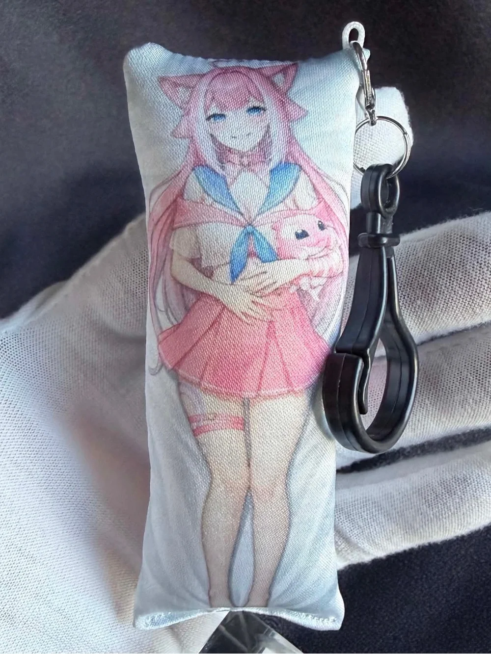 Handmade Anime Pink Shylily VTuber Body Plush Keychain